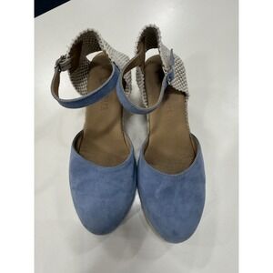 ESPADRILLE WEDGES, Woman's Leather  Size 38 (7.5 Us) Y2K, Girly Retro